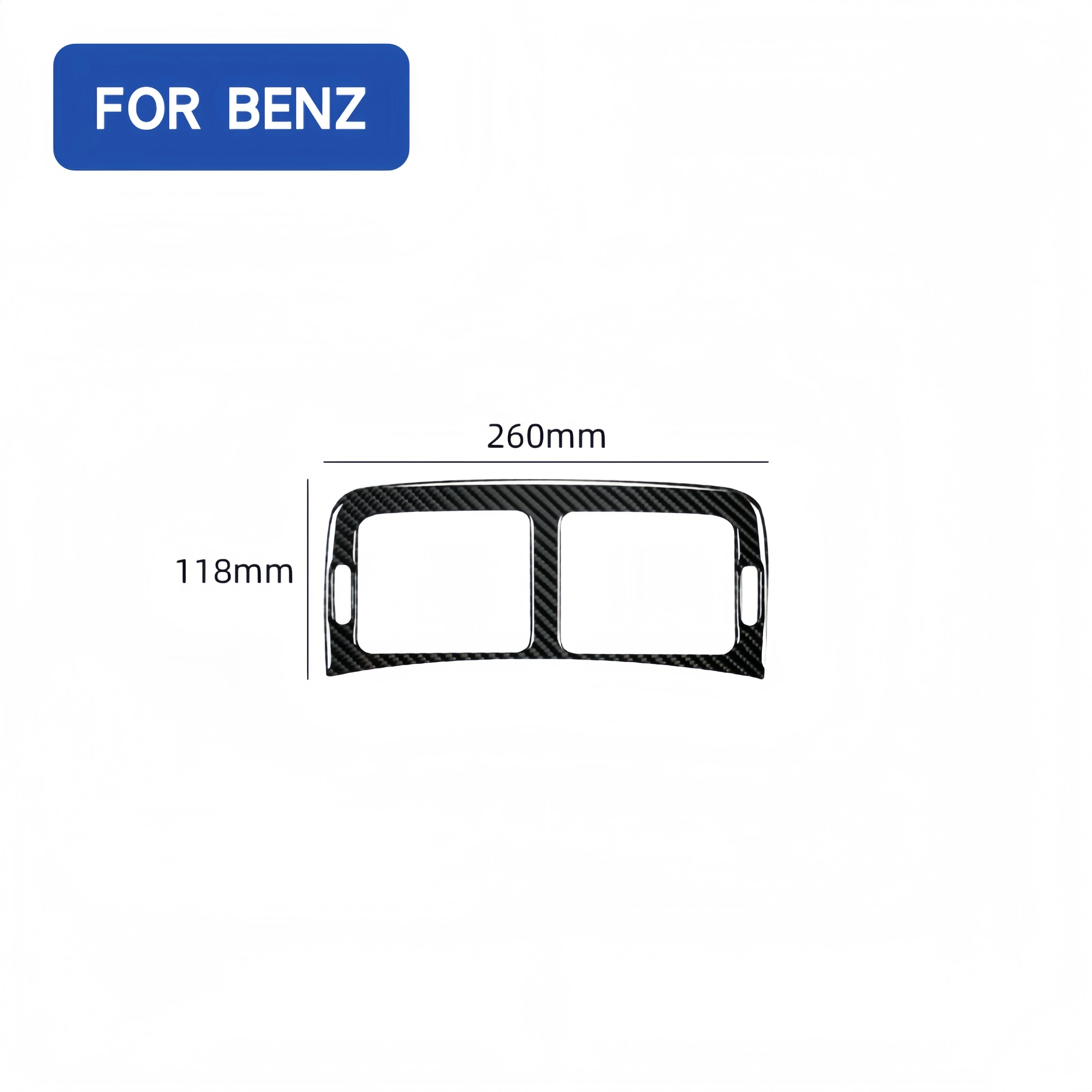 For Mercedes Benz C-Class W203 2005-07 Carbon Fiber Car Dashboard Central Air Outlet Vent Frame Cover Trim Sticker Auto Zubehör