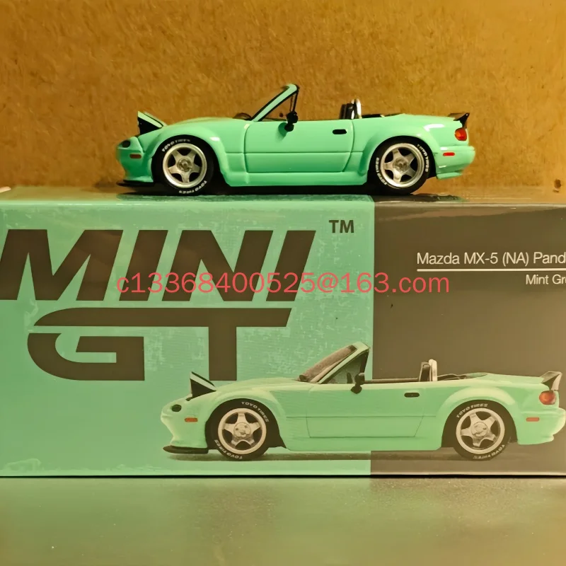 Hot Genuine Mini Gt 1 64 Mazda Mx 5 Na Pandem Mint Green Jdm Convertible Diecast Alloy Collectible Car Model 1249 Car Toys Gift