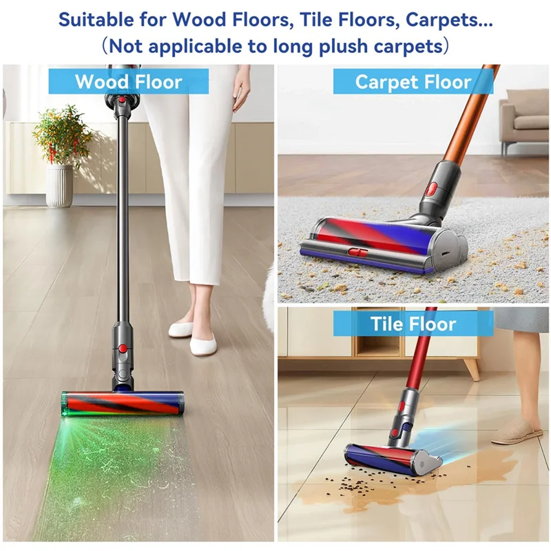 A88X 2 قطعة فرشاة دوارة ناعمة استبدال أجزاء ل دايسون V8 سليم V10 سليم V12 سليم V15 كشف سليم اللاسلكي فراغ المرفقات