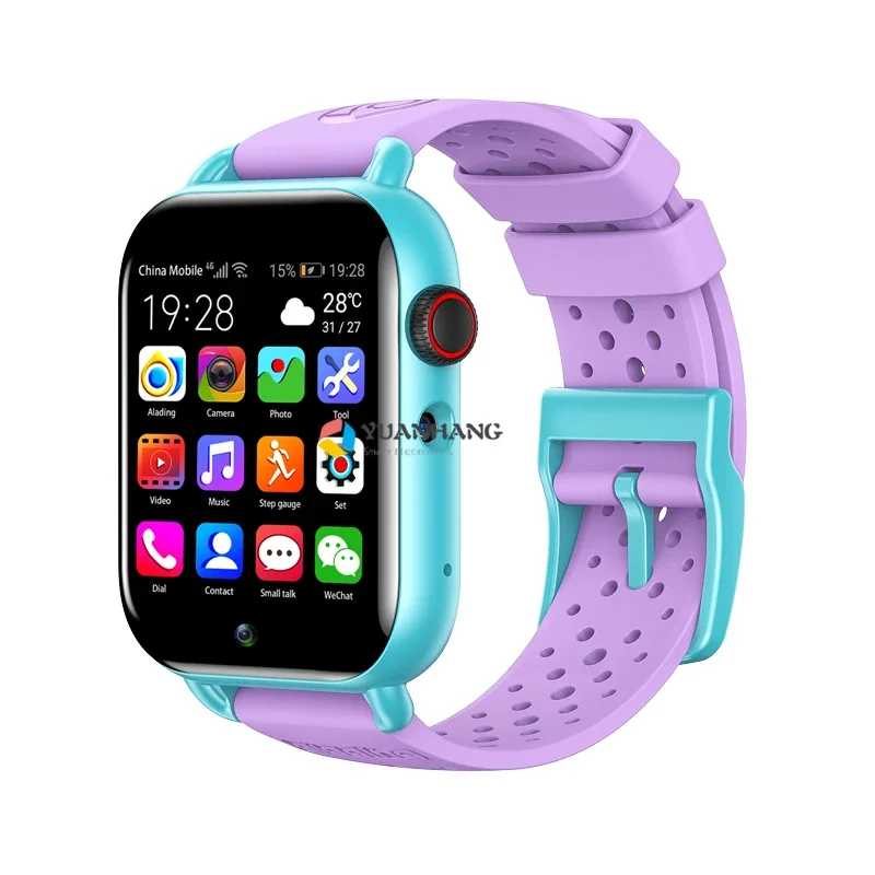 Android 9 Smart 4G Remote Camera GPS Trace Locate Kid Student Google Play Heart Rate Thermometer Monitor Smartwatch Phone Watch