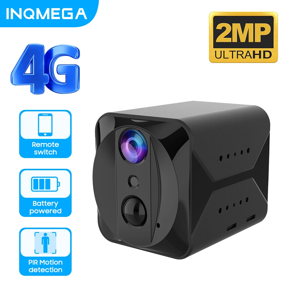 

2MP Mini 4G Camera Battery Powered Camera Security Small Camera Night Vision Loop Recording Safety Security CCTV Surveillance