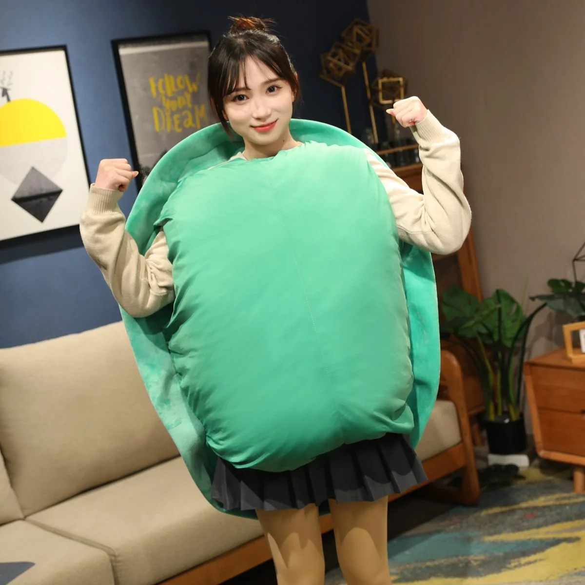 Tragbare Weste Schildkrötenpanzer Kissen Cosplay Anime, Riesenschildkröte Stofftier Plüschkissen, Kostüm für Tier Cosplay Halloween – Detail 2
