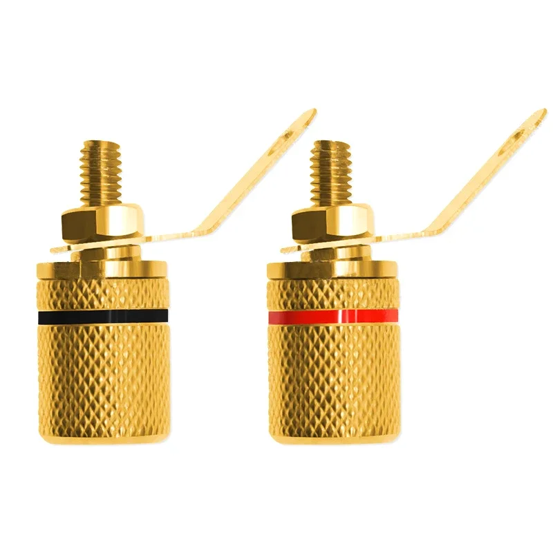 1pcs Gold Plated Audio Connector Binding Post Amplifier Speaker Cable Terminal Banana Plug Jack for 4mm Diameter Banana Plugs