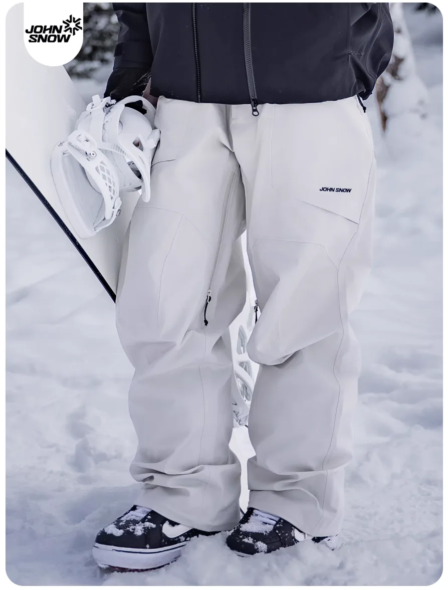 Gsou Snow 2025 Unisex 3L Hardshell Ski Pants with Fully Taped Seams Waterproof Windproof Snowboard Pants for Men & Women