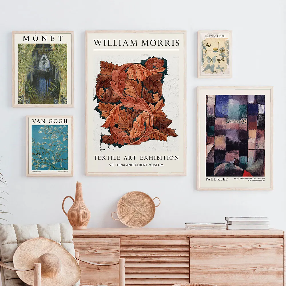 Van Gogh Monet William Posters Prints Abstract Canvas Painting Flower Landscape Wall Art Pictures For Living Room Home Decor