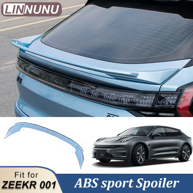 LINNUNU Trunk Spoiler Lip Carbon Fiber ABS Wing Spoiler Car Styling Accessories Fit for ZEEKR 001 2021-2023 Zeekr Auto 1 piece