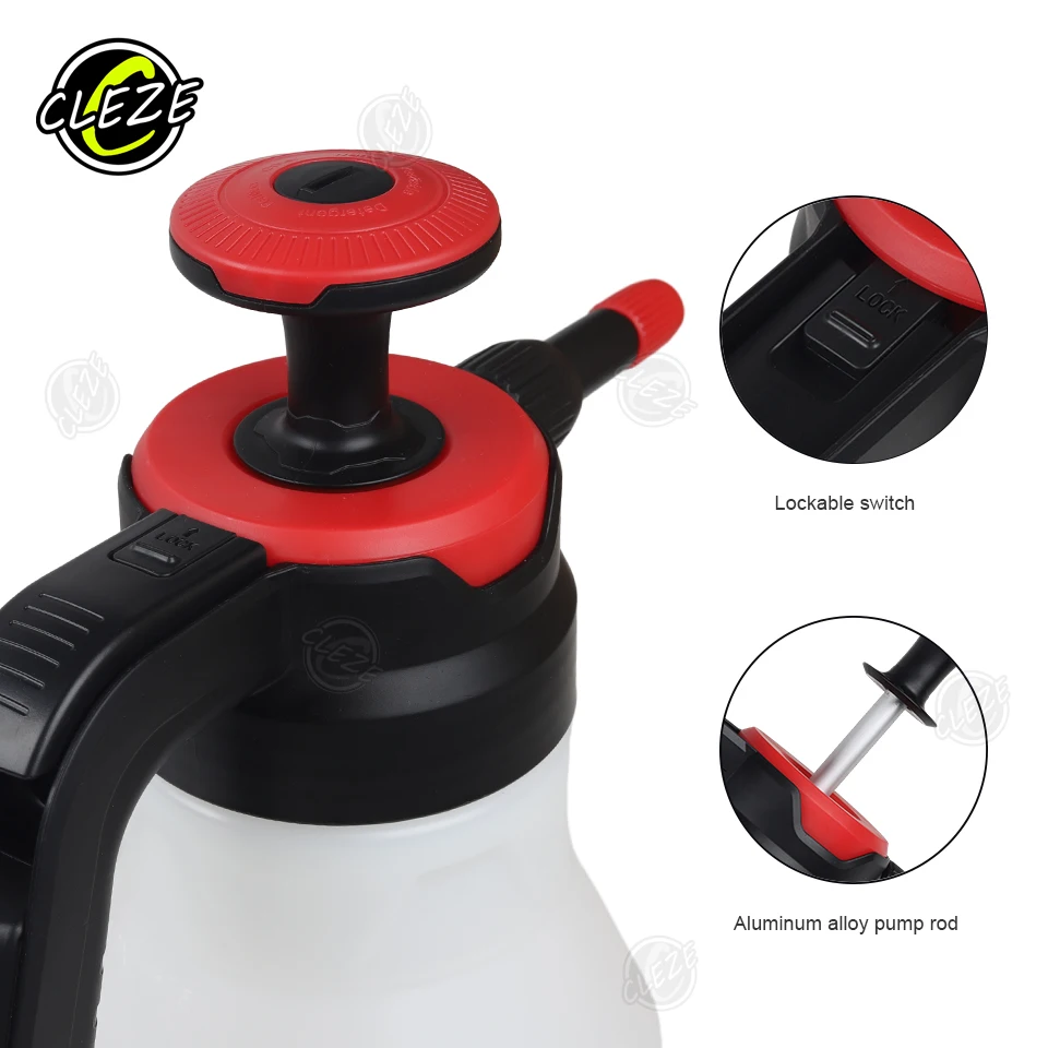 

CLEZE 1.5L/2L Gun Manual Air Pressure Plastic Water Spray Bottle Sprayer Foam Wash Car Spray Bottle