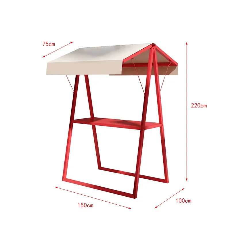 Mobile and foldable display racks for street stalls