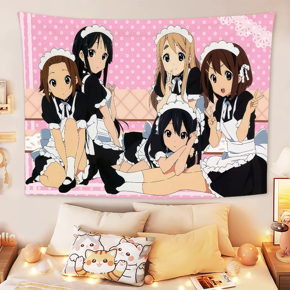 Anime Classic Cute K-ON Pink Y2K Flag for Room Dorm Camp Party Garage Bar Picnic Hogar Home Decor Banner Wall Hanging Gift