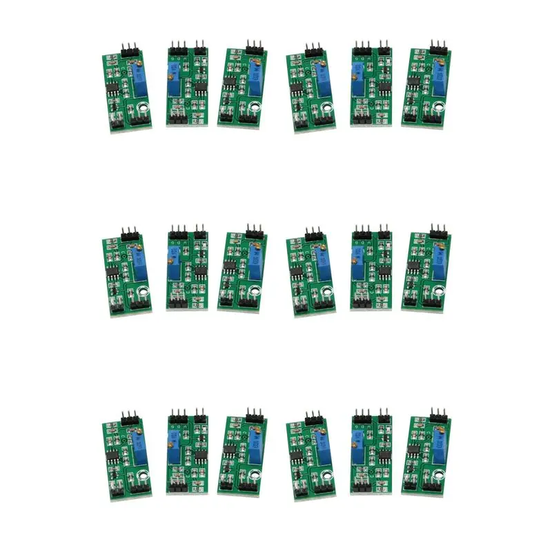 ABJN-18Pcs LM393 3.5-24V Voltage Comparator Module With LED Indicator High Level Output Analog Comparator Control