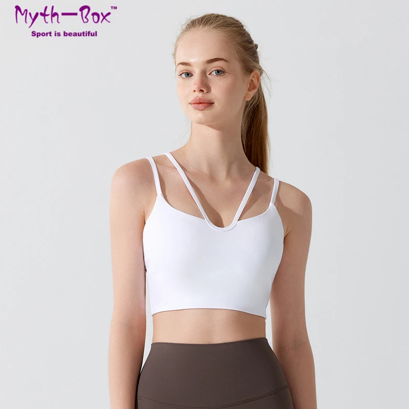 

Women Yoga Sport Bra High Impact Workout Underwear Cross Straps Running Bras Padded Tank Tops Girls U-neck Gym Fitness Vest Tops