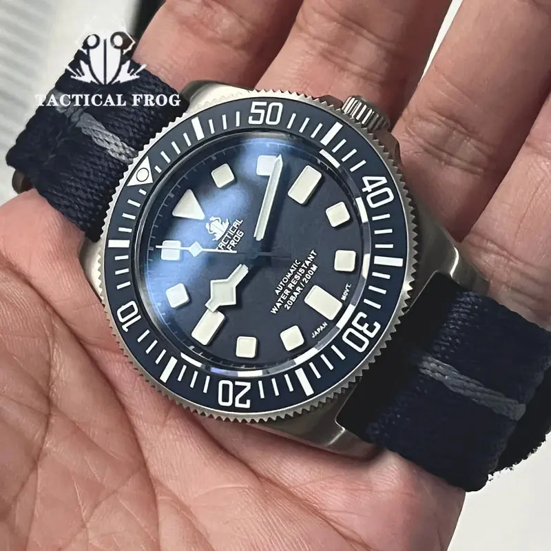 Tactical Frog FXD V4 Titanium Dive Men Watches Sapphire 200M Waterproof BGW-9 Luminous NH35 Movement Automatic Mechanical Watch
