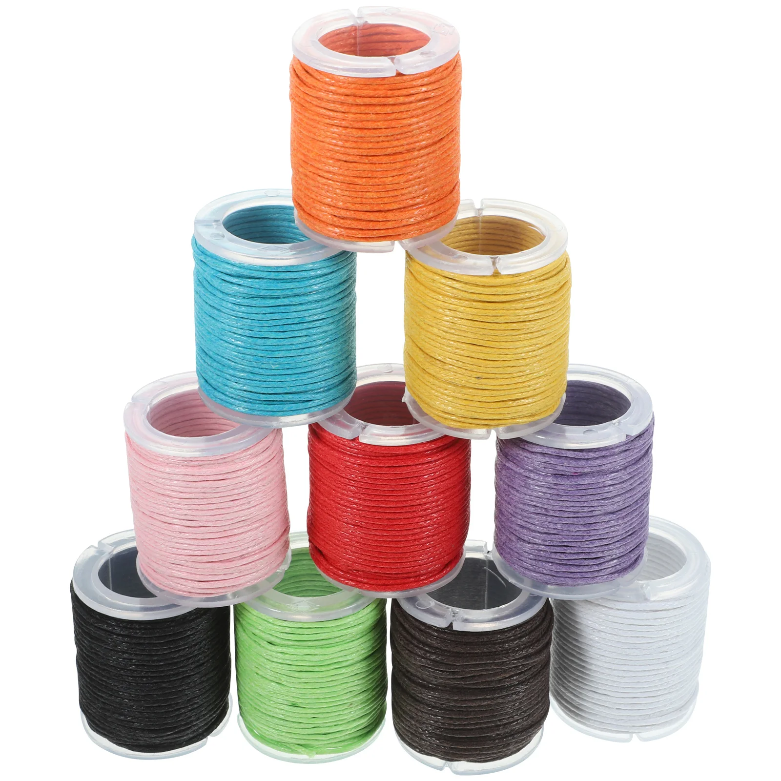 

10 Rolls Cotton Cord 1mm 10M 1Mm Waxed Cotton Cord Random Color DIY Jewelry Bracelets Necklaces Craft Supplies Wax Rope