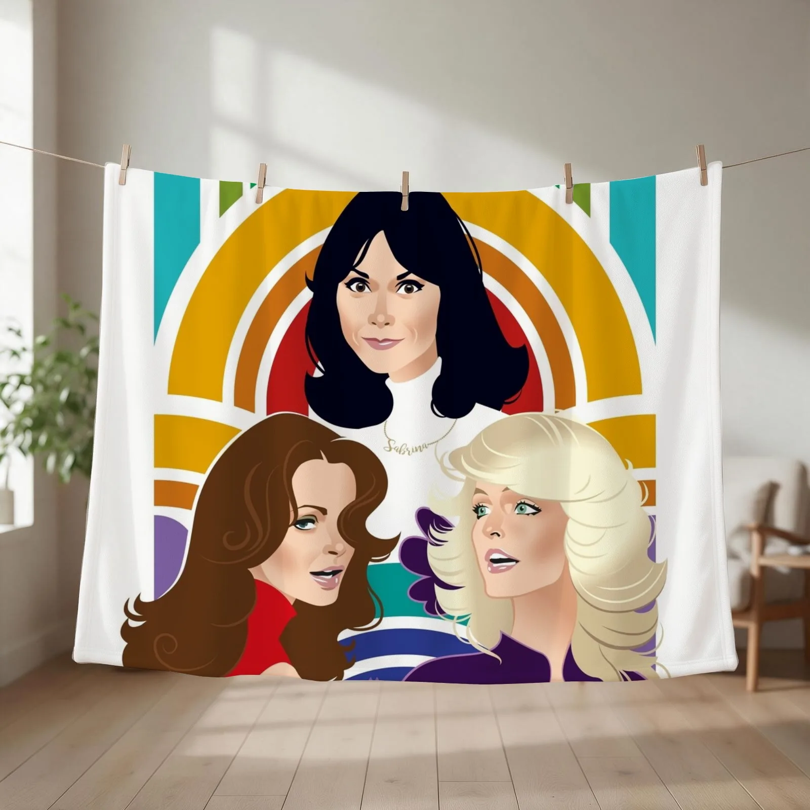 Charlie's Angels Throw Blanket couch cozy soft plush fuzzy picnic outdoor blanket