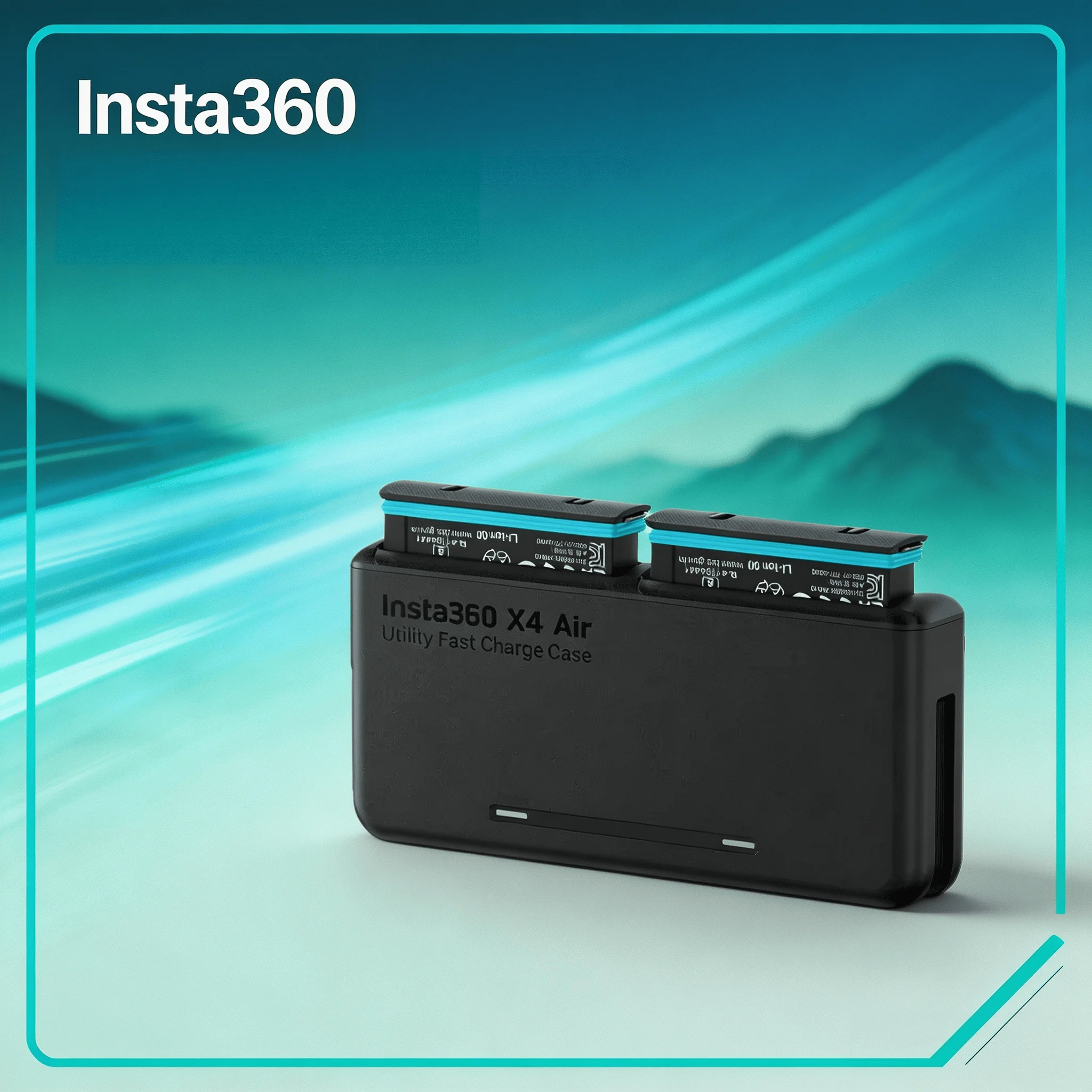 PD Dual Battery Charging Hub Utility Fast Charge Case Built‑in USB‑C Cable Portable Charger for Insta360 X4 Air Camera Gear