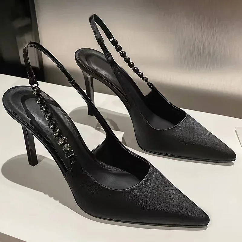 جديد أحذية خفيفة المرأة مضخات مثير وأشار عالية الكعب الفضة والجلود مضخات الحفلات أزياء أنيقة اللباس الأحذية #2