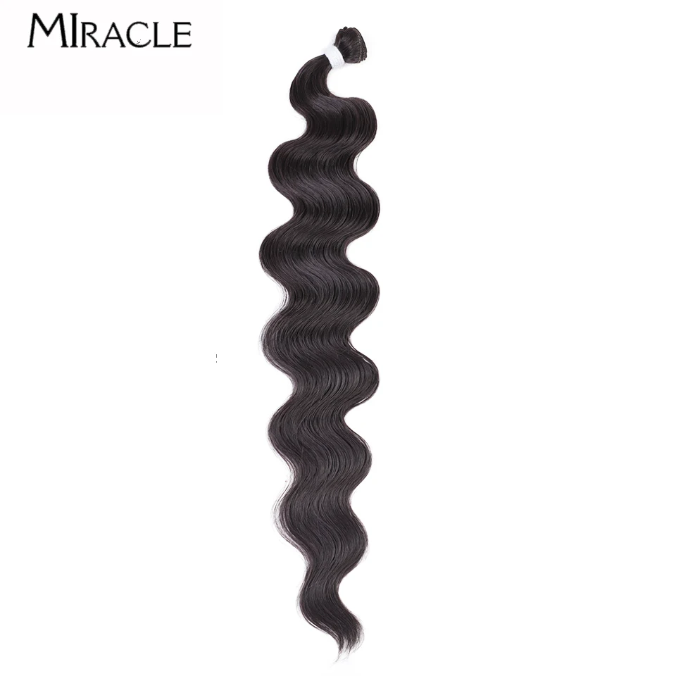 MIRACLE Synthetic Bundles 30'' Artificial Hair Extensions Body Wave Ombre Blonde Red Brown Cosplay Hair Weaving Women Hair Piece