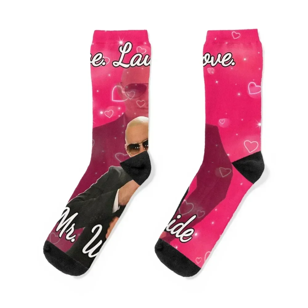 Mr Worldwide Pitbull Valentine Socks Non-slip Crossfit christmas stocking basketball Women's Socks Men's