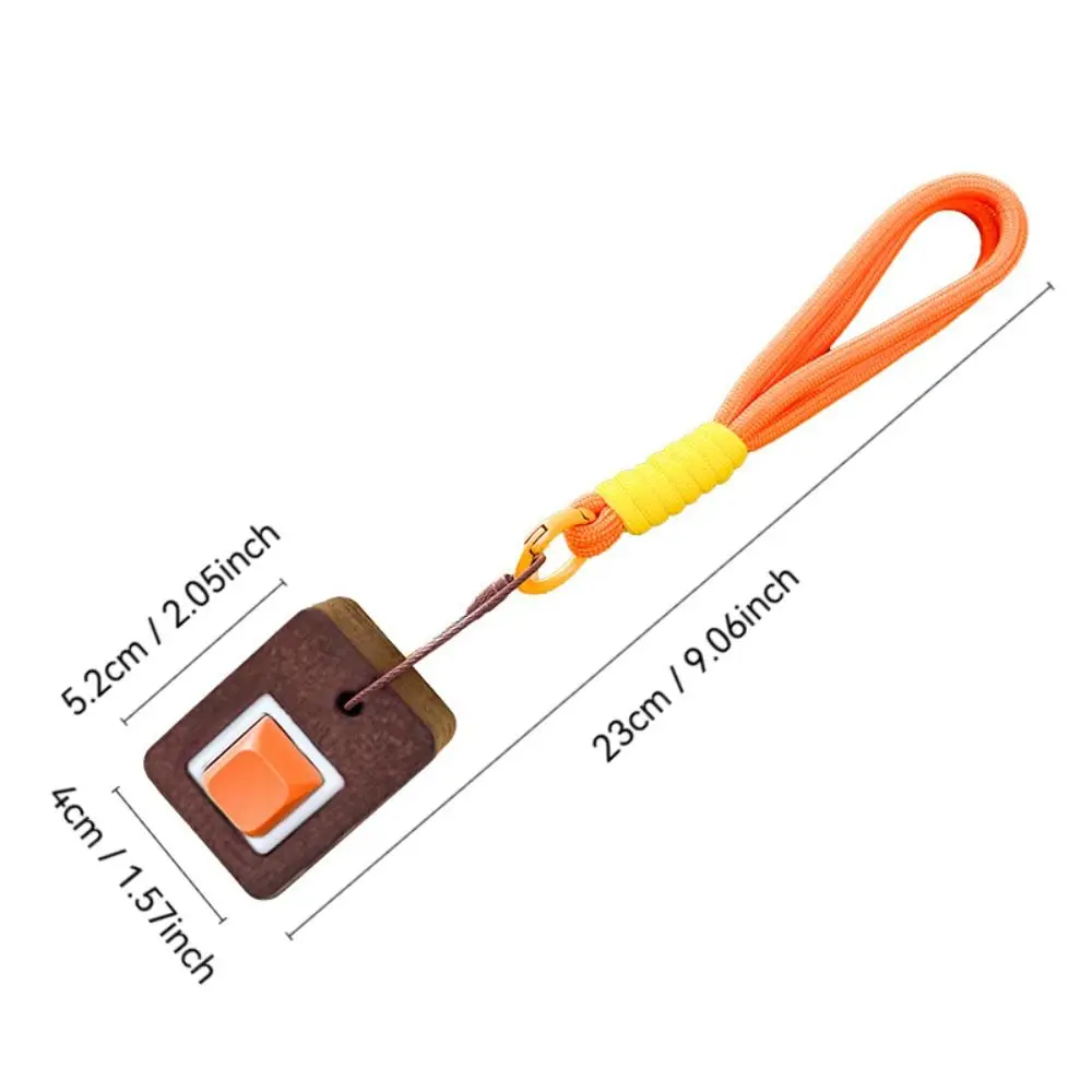 New Wooden Keyboard Keychain Stress Relief DIY Button Keycap Mini Pass The Time Finger Clicker for Adult