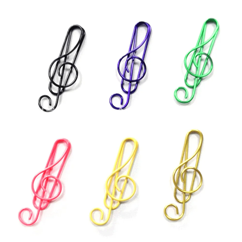 6-color Note Paper Clip 50pc Mixed Color PET Wrapped Eco-friendly Iron Wire