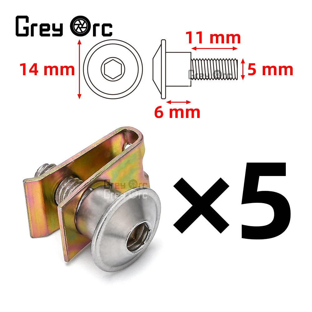 5/10PCS M5 Fairing Stainless Steel Screws For Suzuki GSX-1300R GSX-S1000 GSX-8S GSX-8R V-strom 250 650 800 1050 Accessories