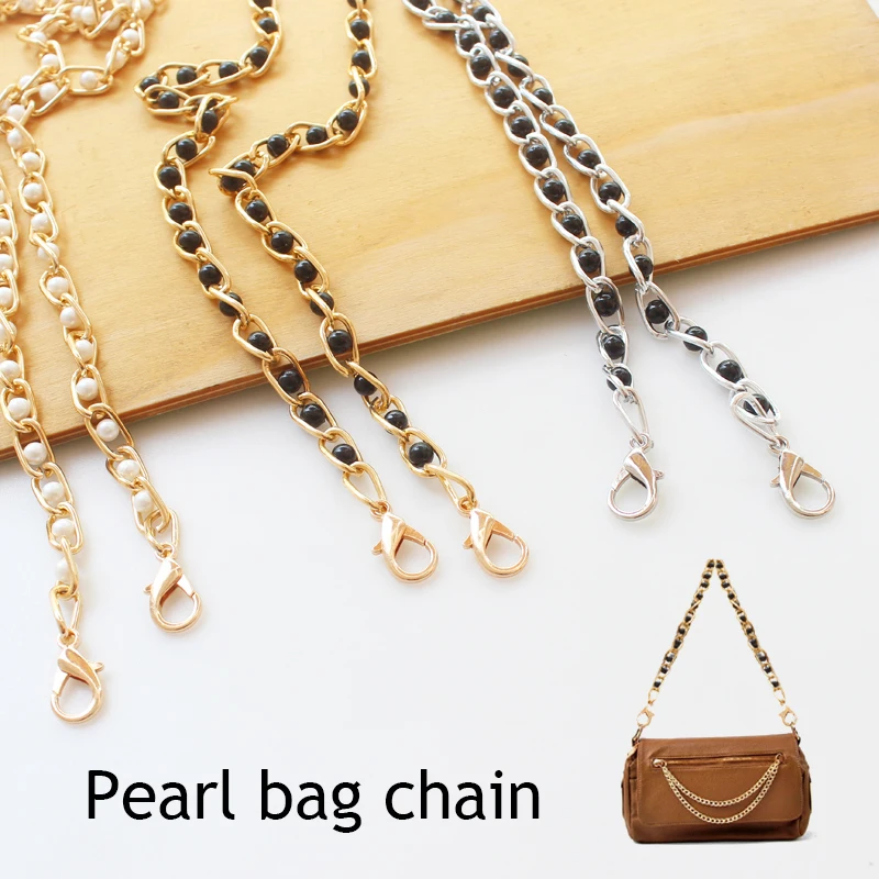 Exquisite Women Imitated Pearl Bag Chain Replacement Long Crossbody Shoulder Bag Strap Handbag Female Handle Belt Bag Parts