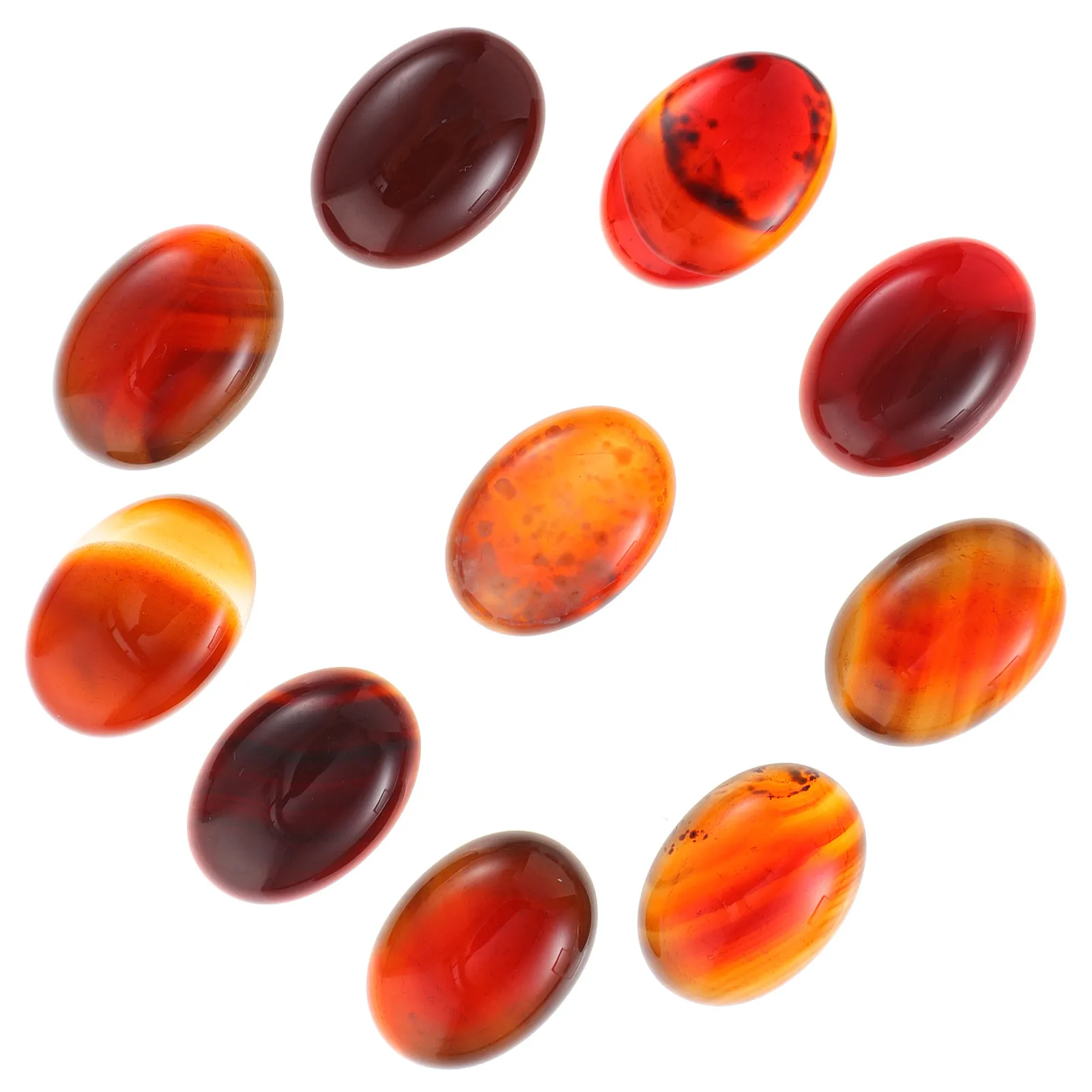 

10Pcs Flat Back Natural Stone Cabochons DIY Jewelry Making Beads Gemstones for Bracelets Necklaces Rings Natural Stone Cabochons
