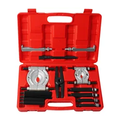 Conjunto de combinação separador de rolamentos Divisor de rolamentos Extrator de disco duplo mecânico Chuck Gearbox Ferramenta removedor de rolamento exterior com caixa 14pcs