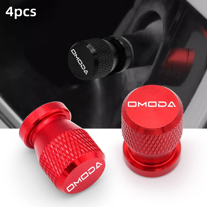 4Pcs Car Wheel Tire Valve Caps Tyre Stem Covers Airdust Waterproof For Chery Omoda 5 FX 2022-2023 Car Decor Airdust Waterproof