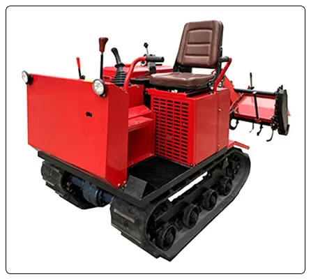 Small Crawler with Cultivator and Bulldozer for Paddy Field Rubber Tracks Rotary Tiller