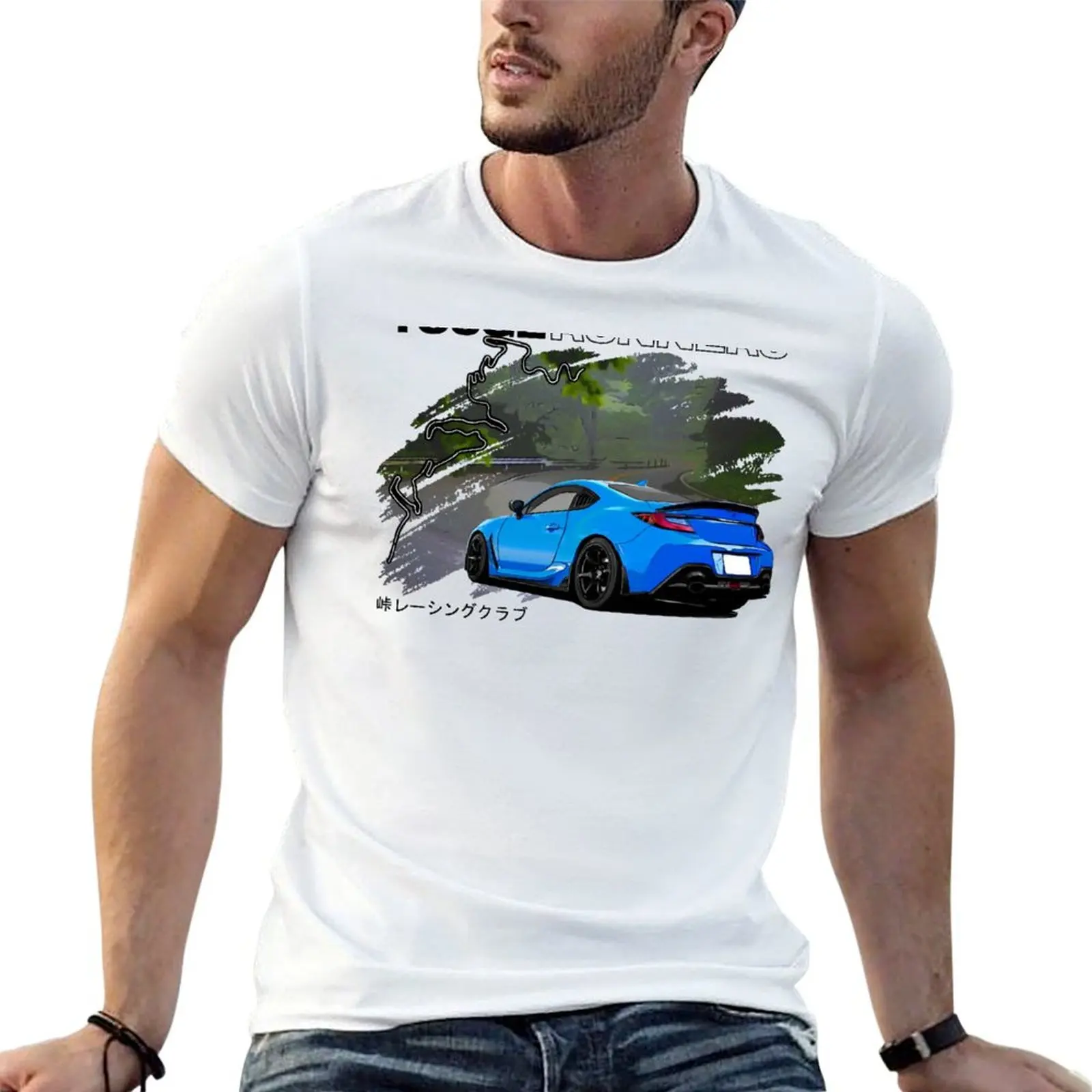 

t humor man funny cotton GR86 dark - T-Shirt shirts Touge Font Runners t Black for soft shirts