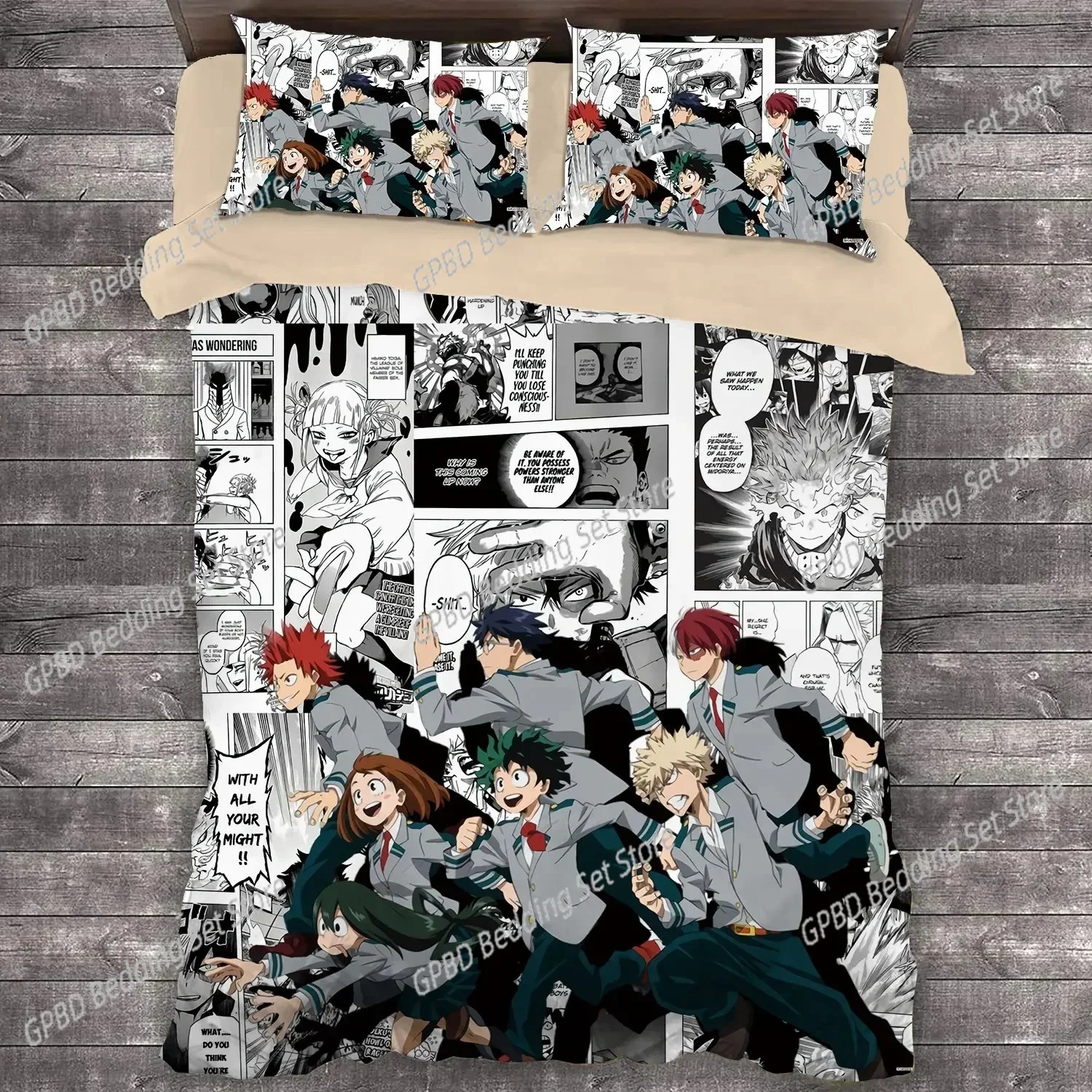 Anime My Hero Academia 3D NEW Duvet Cover Pillowcase Bedding Set Adult Boy Girl Bedroom Decoration Children Single Double Large