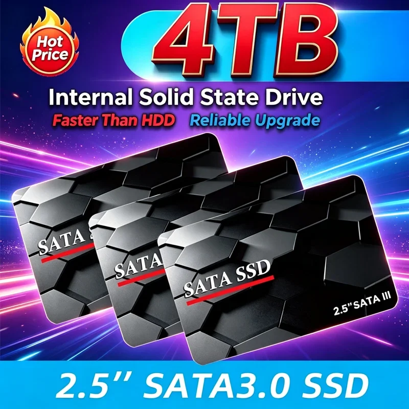 2.5 Inch SATA3 SSD500GB 1TB 2TB 4TB Internal Hard Disk High Speed Solid State Drive For Laptop Desktop Computer Storage Upgrade