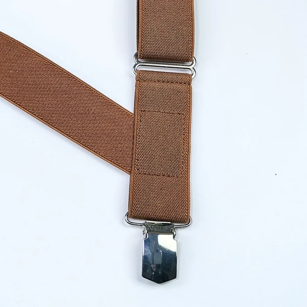Bretelle da uomo 3.5x120cm con clip, elastiche e regolabili a X, 2 clip, antiscivolo, accessori per abito