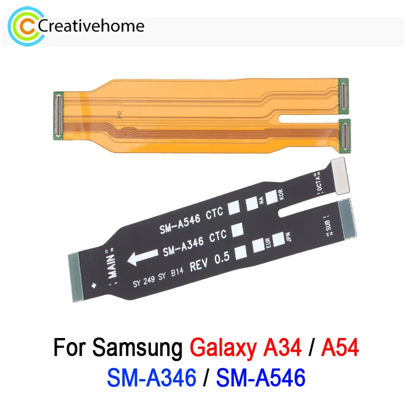 Mainboard Connector Flex Cable For Samsung Galaxy A34 SM-A346 / A54 SM-A546 Motherboard Cable Spare Part