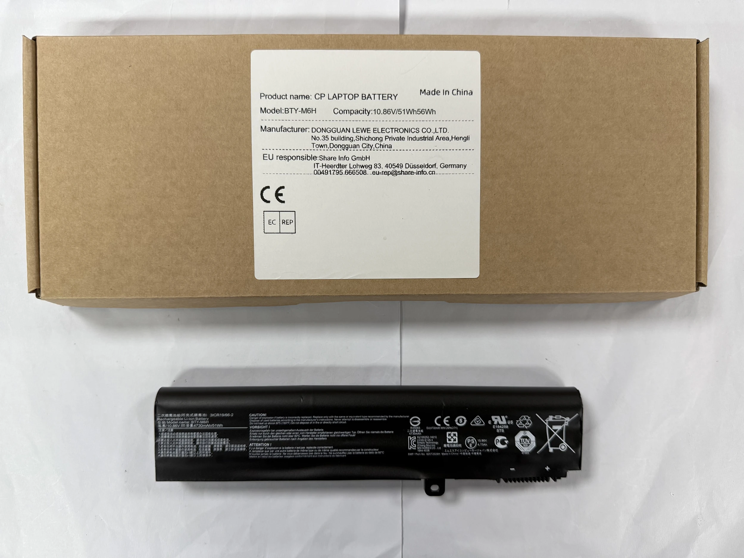Laptop Battery M6H BTY-M6H For MSI GE62 GE72 GP62 GP72 GL62 GL72 GP62VR GP72VR PE60 PE70 MS-16J2 MS-16J3 MS-16J9 MS-1792 MS-1795