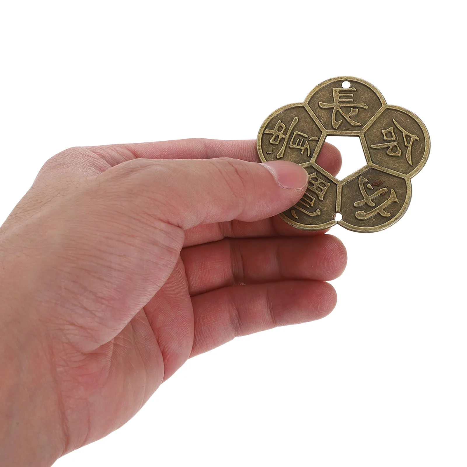 

8Pcs Chinese Feng Shui Ancient Brass for Wealth Fortune Auspicious Decorative Accessories Chinese