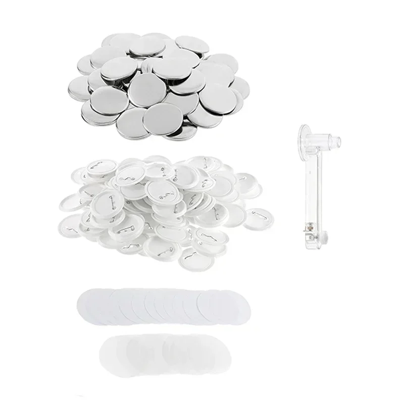 Imagem -05 - Emblema Pin Button Maker Parts Molde de Morrer Intercambiáveis Cortador de Círculo Faça Você Mesmo Making Pins 100conjunto 25 mm 32 mm 37 mm 44 mm 58 mm