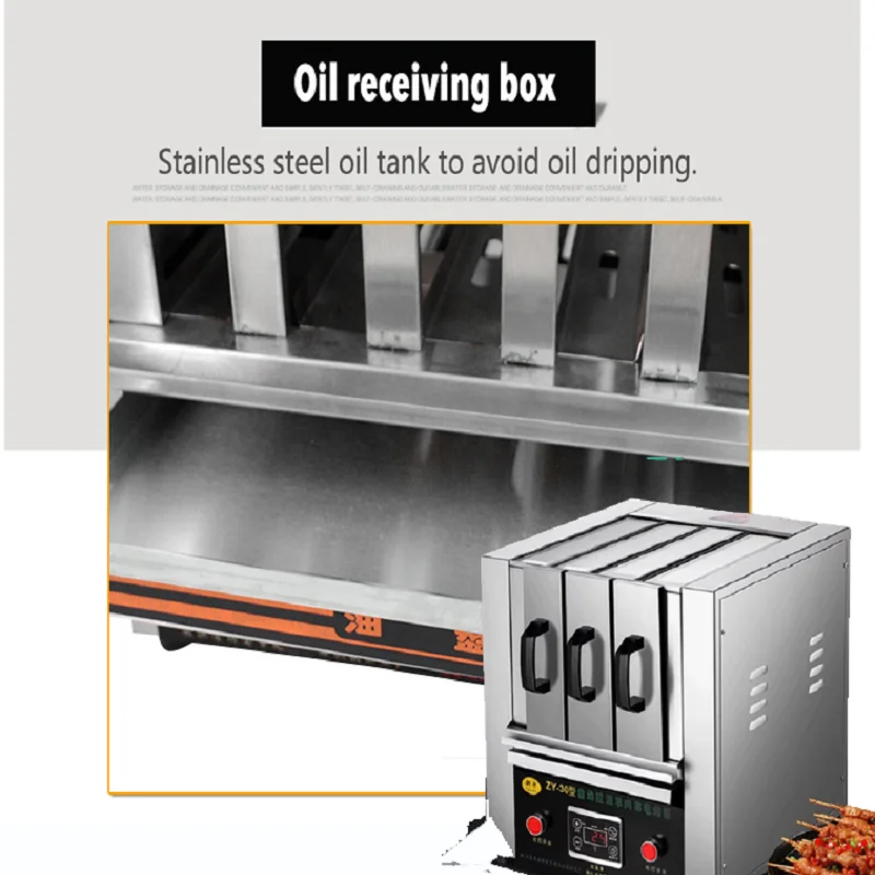 Máquina de Brochetas de Pollo Comercial Más Vendida, Máquina Inteligente de Brochetas con Control de Temperatura, Máquina Japonesa de Brochetas de Carne Yakitori