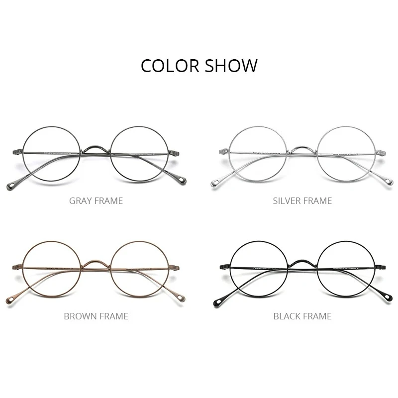 

Titanium Glasses Frame Men Brand Design Vintage Round Eyeglass Women Retro Ultralight Japanese High Quality Eyewear 85666