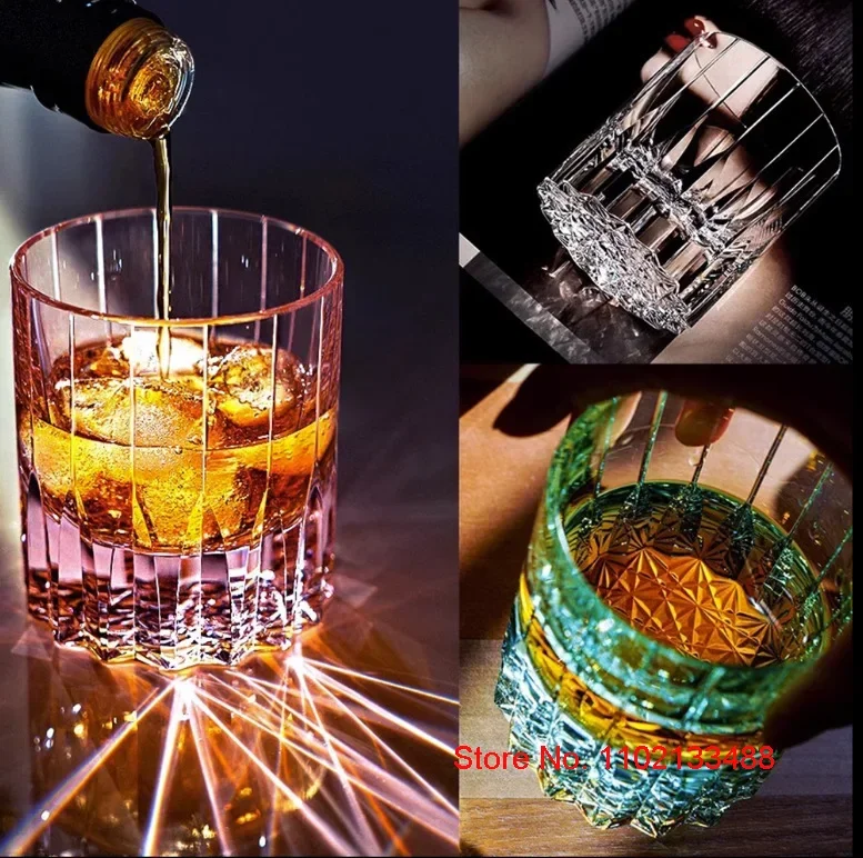 K9 Crystal Glass Whiskey Tumbler Luxury Royal Glassware Wine Glass Hand Carved Bright Asterism Cognac Snifter Brandy Whisky Cup