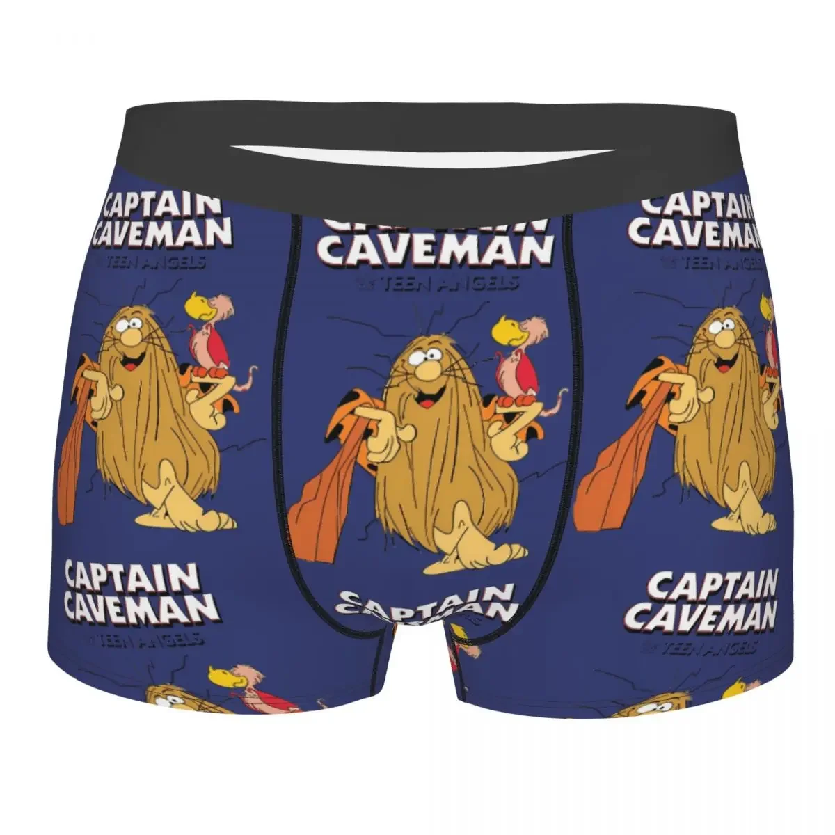 Vintage Cartoon Man's Boxer Briefs Underpants Captain Caveman Cavey Highly Breathable High Quality Gift Idea