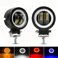 20W Round Wrangler Car Work Light with Aperture Off Road Vehicle Modified Spotlight Motorcycle Light
