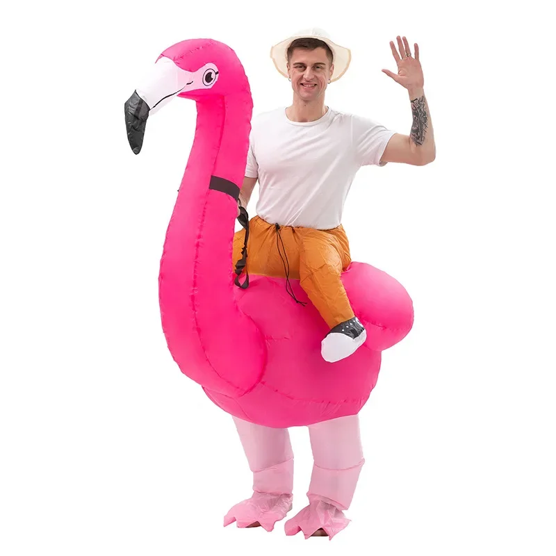 Funny Carnival Cosplay Flamingo Inflatable Costumes Halloween Costume For Adult Men Women Unisex Dress Inflatable Costume Party