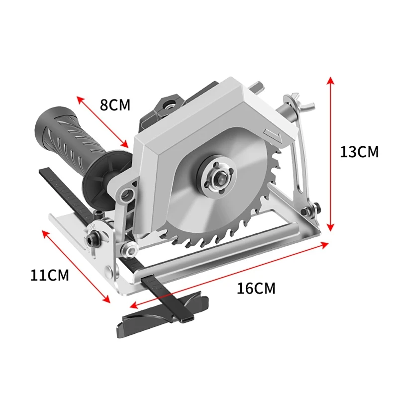 Hand Drill to 45° Adjustable Cutting Machine Depth Positioning Bracket Angle Grinder Slotting Base Electric Circular Saw Tools