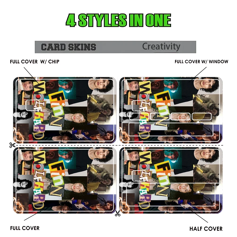 Finn Wolfhard Actor Stickers Cartoon Credit Card Visa Debit Bank Charge Card Bus Metro Waterproof Sticker Decal Decoration