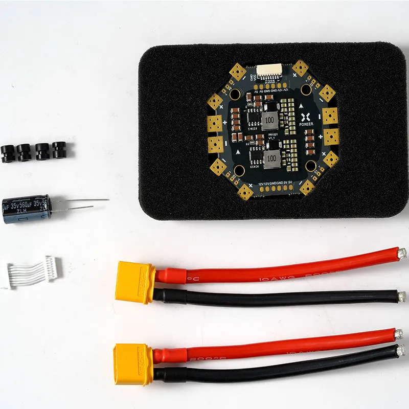 FOXEER PDB400 Power Distribution Board 400A 4-8S Lipo Dual Battery Pad 5V/12V BEC 30.5mm Mount Hole For FPV Drone