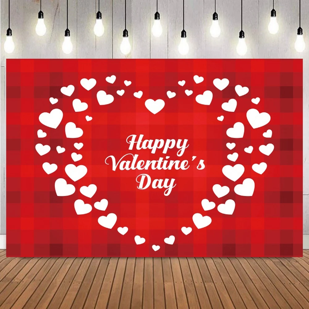 Valentine's Day Rose Romantic Love Print Heart shaped Pattern Photograph Background Couple Anniversary Party Home Decor Backdrop