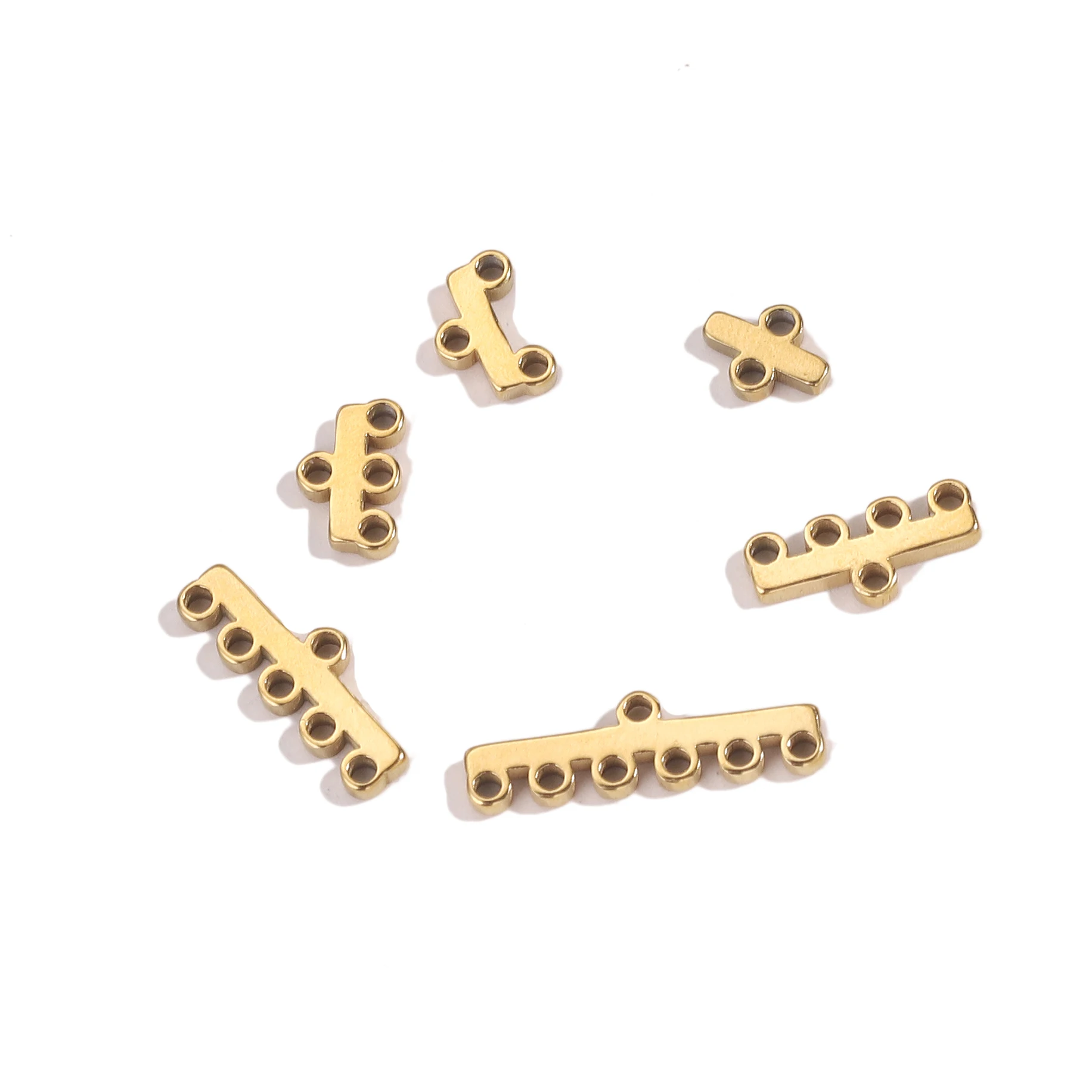 20pcs Stainless Steel Gold Multi Strand Necklace Bracelet Layer Clasp Pendant Bails Connector Drop Diy Earrings Chains Links