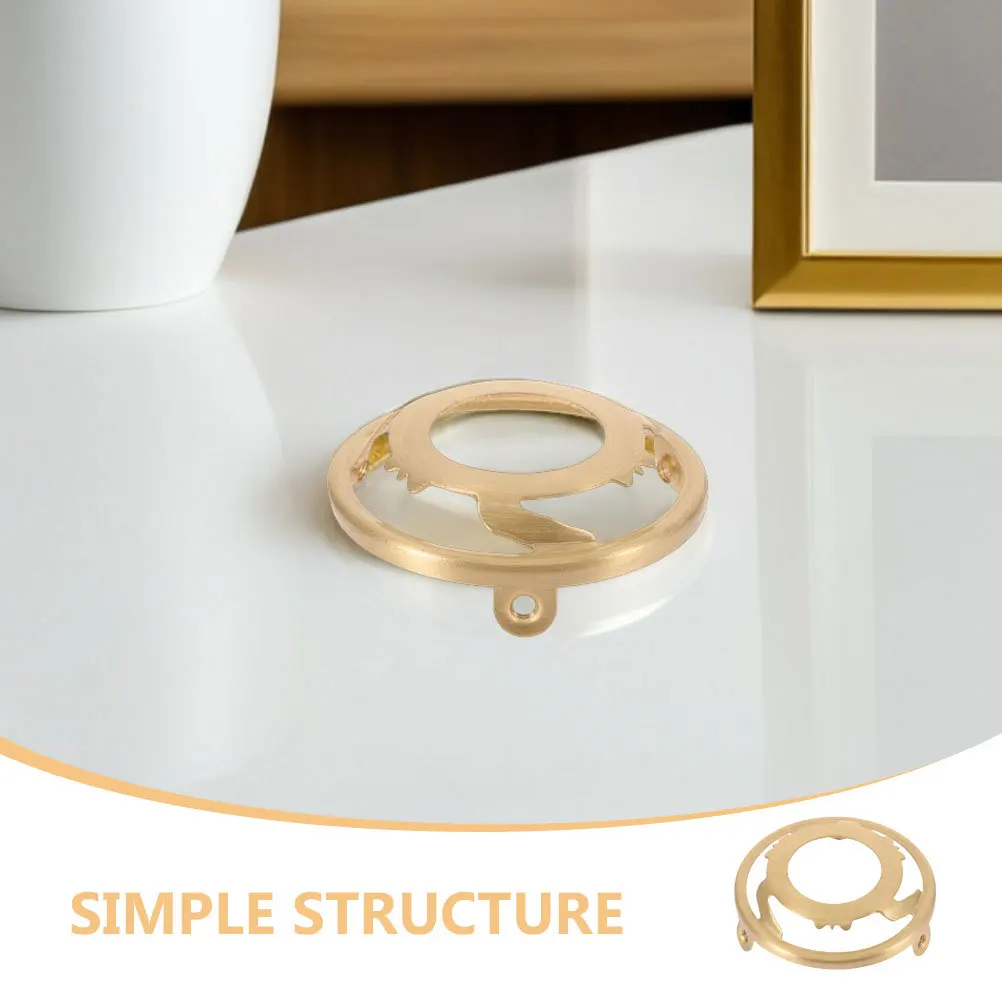 2 قطعة E14 الزجاج الظل تحديد حلقة النحاس مثلث قوس تصميم ل تأمين صالح سهلة التركيب غطاء مصباح محول الإضاءة #6